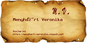 Menyhért Veronika névjegykártya